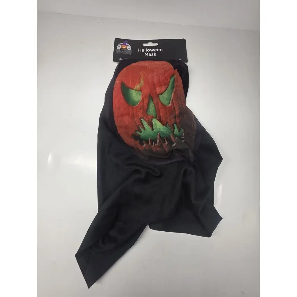 Horror Pumpkin Mask Halloween Costume Cosplay Scary Dress Up Full Mask